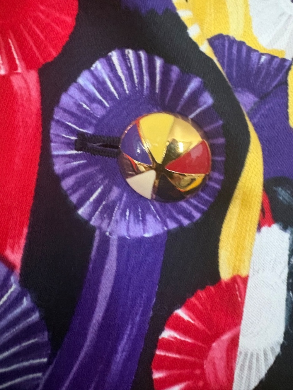 Vintage Escada Equestrian Horse & Prize Ribbon Statement Blazer 42 Like New - Picture 5 of 16